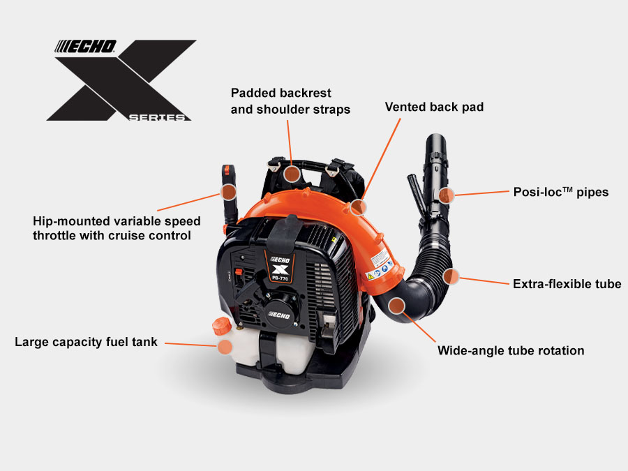63.3 cc X Series Backpack Blower with Hip-Mounted Throttle