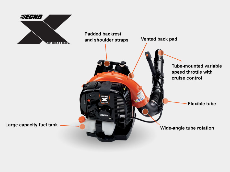 63.3 cc X Series Backpack Blower with Tube-Mounted Throttle