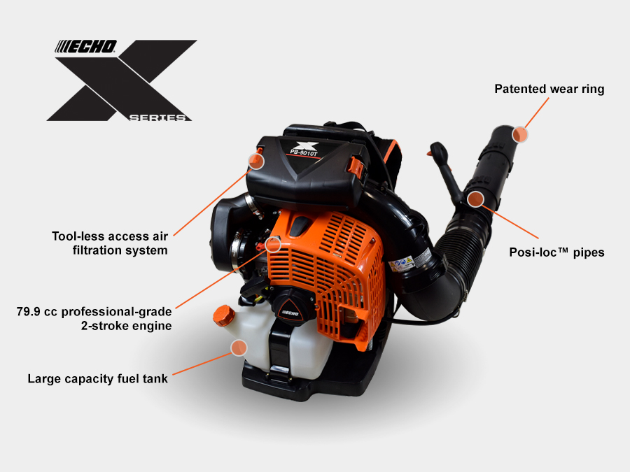 79.9 cc ECHO X Series Backpack Blower with Hip-Mounted Throttle